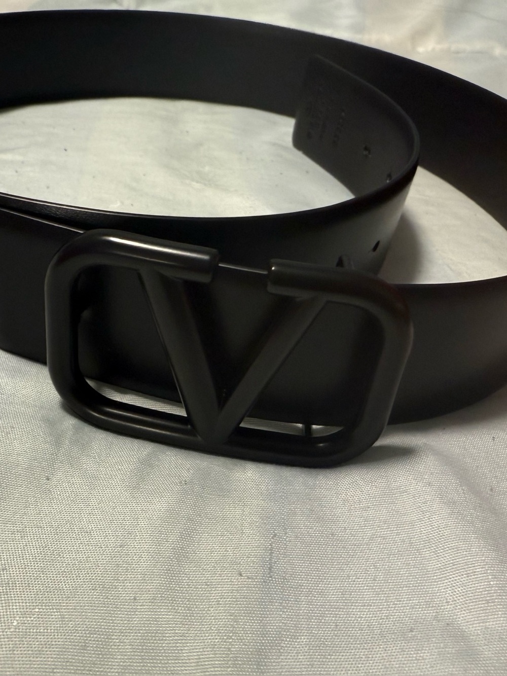 Valentino Garavani Black Leather Belt